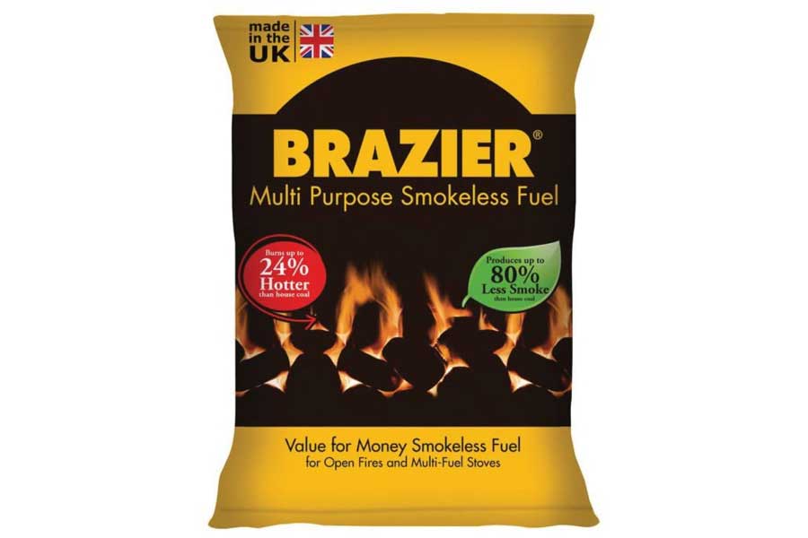 A bag of smokeless coal for open fires